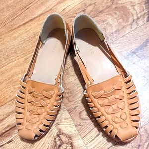 Nisolo Huarache Sandals, Size 7.5, Color Almond